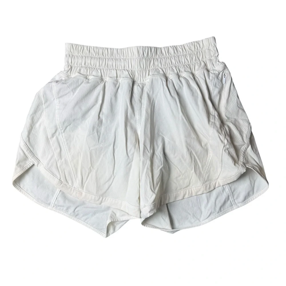 Lululemon Track That Lined White Short 5” Size 4